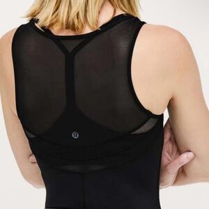 lululemon athletica Black High-Cut Scoop Neck Bodysuit